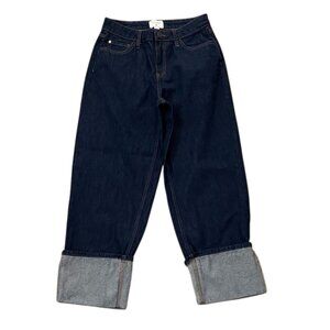 Kate Spade x Target High-Rise Straight Leg Wide Cuff Denim Jeans Womens Size 2